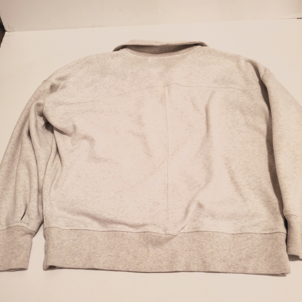 Athleta Cozy Karma 1/4 zip cream sweatshirt small - Picture 4 of 4